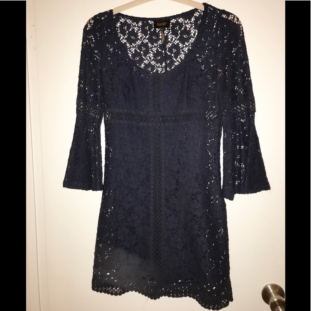 Laundry by Shelli Segal navy lace dress - size 2
